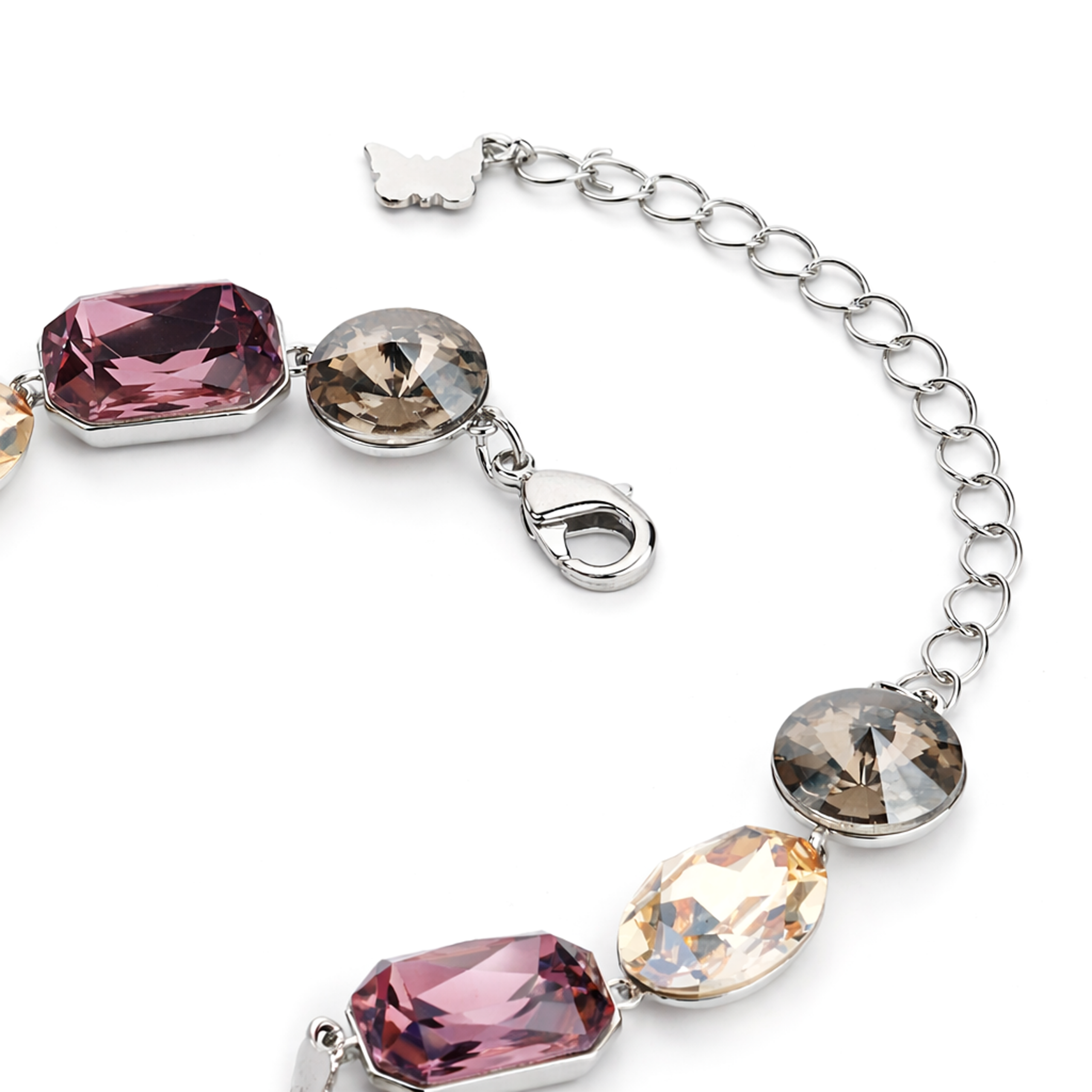 Crystal crystal adjustable bracelet — variable colour - Multi-Color