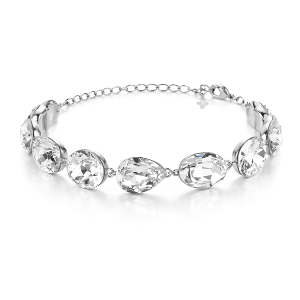 Crystal crystal adjustable bracelet — variable colour - Clear