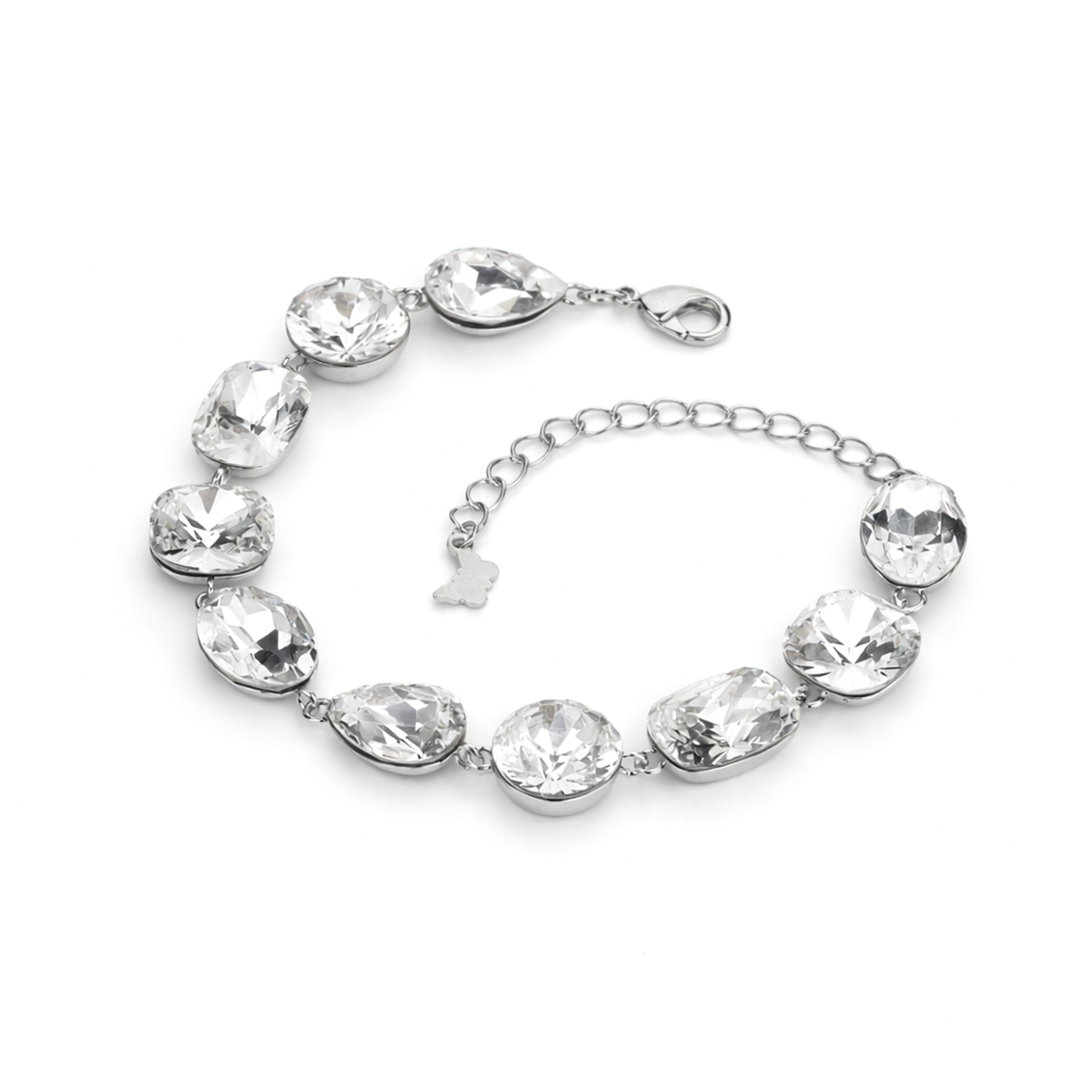 Crystal crystal adjustable bracelet — variable colour - Clear