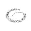 Cushion-cut crystal adjustable bracelet — variable colour - Clear