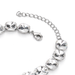 Cushion-cut crystal adjustable bracelet — variable colour - Clear