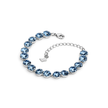 Octagonal crystal adjustable bracelet — variable colour - Aqua Blue