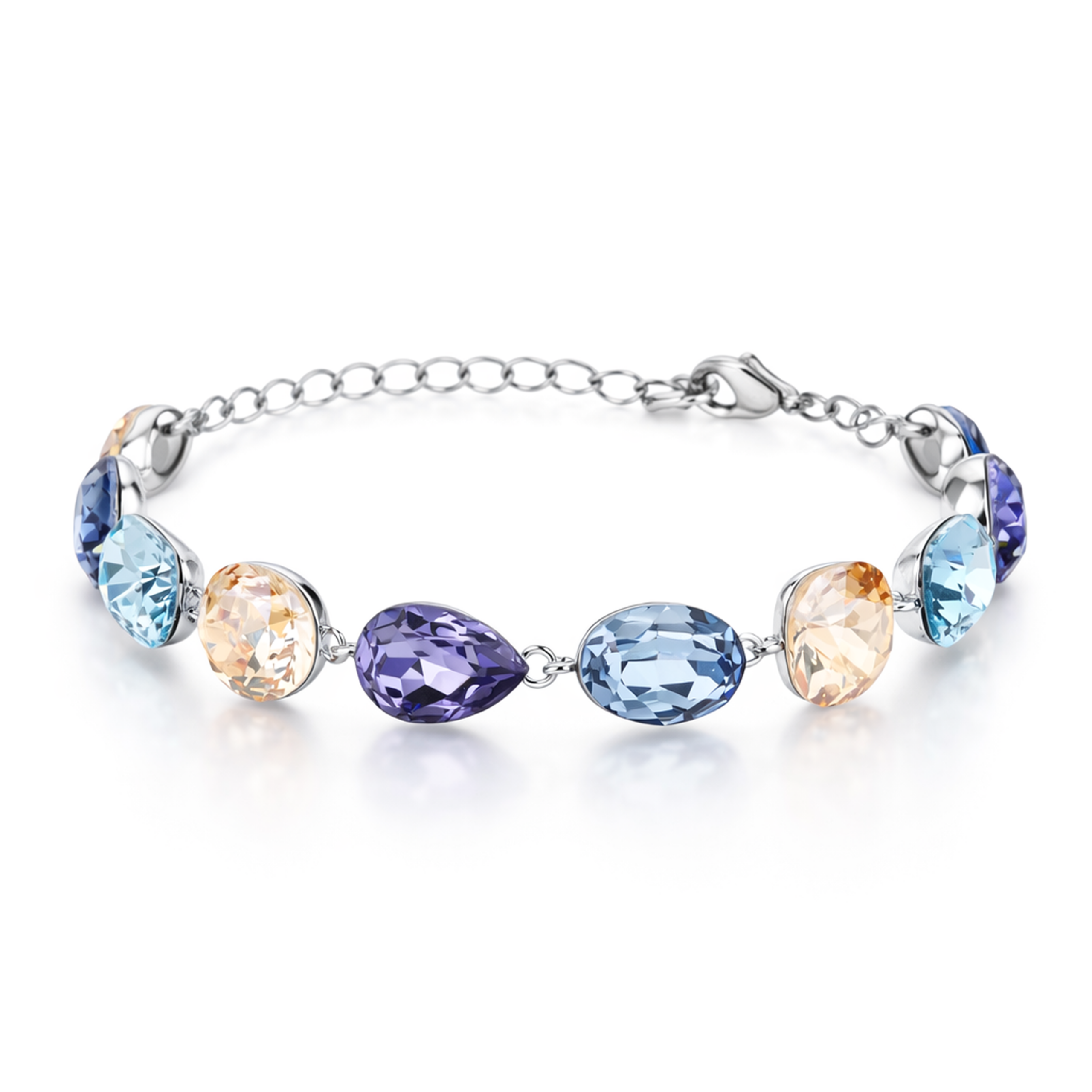 Crystal crystal adjustable bracelet — variable colour - Multi-Color