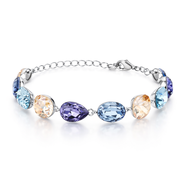 Crystal crystal adjustable bracelet — variable colour - Multi-Color