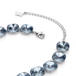 Cushion-cut crystal adjustable bracelet — variable colour - Aqua Blue