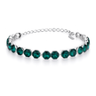 Octagonal crystal adjustable bracelet — variable colour - Emerald Green