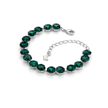 Octagonal crystal adjustable bracelet — variable colour - Emerald Green