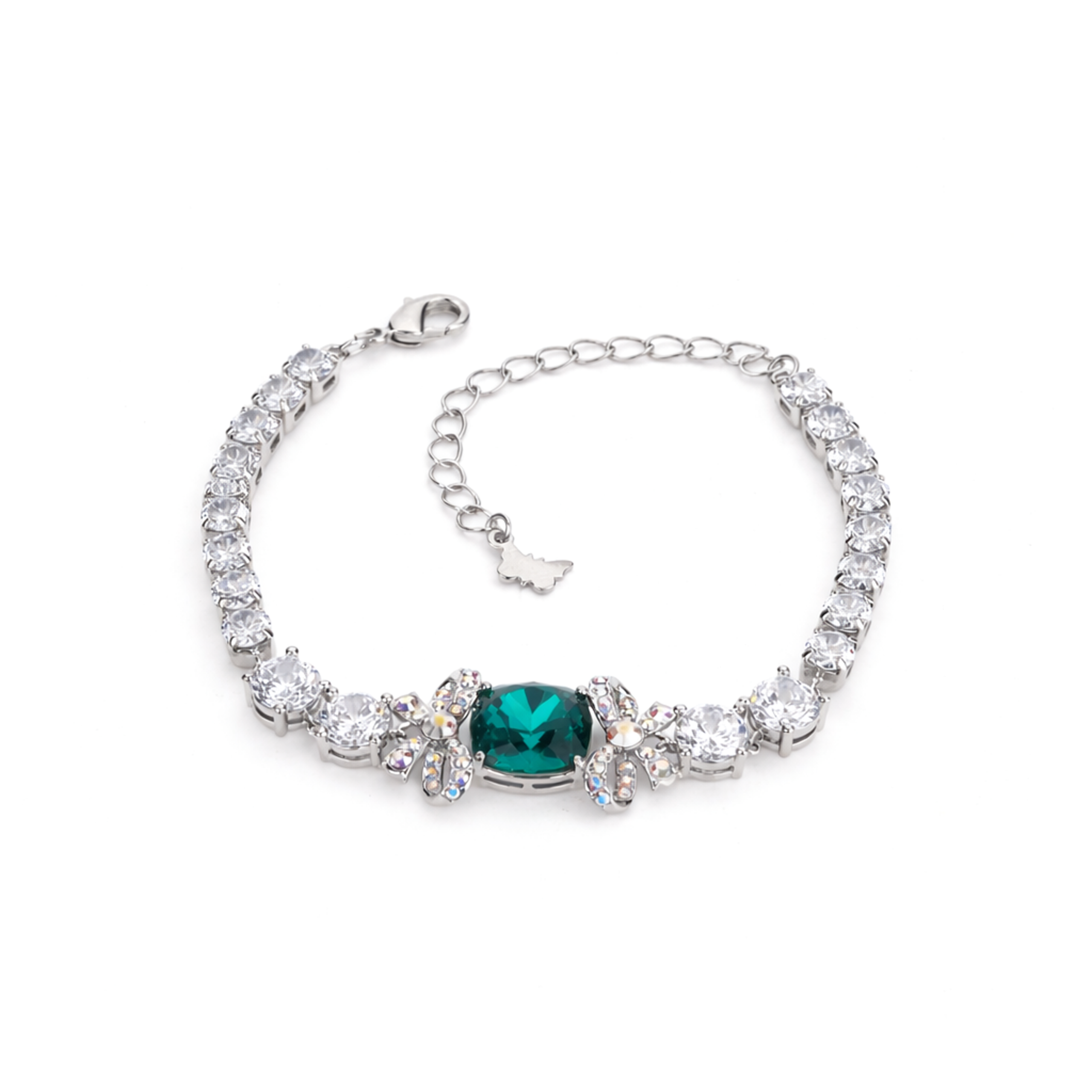 Crystal crystal tennis bracelet — variable colour - Emerald Green