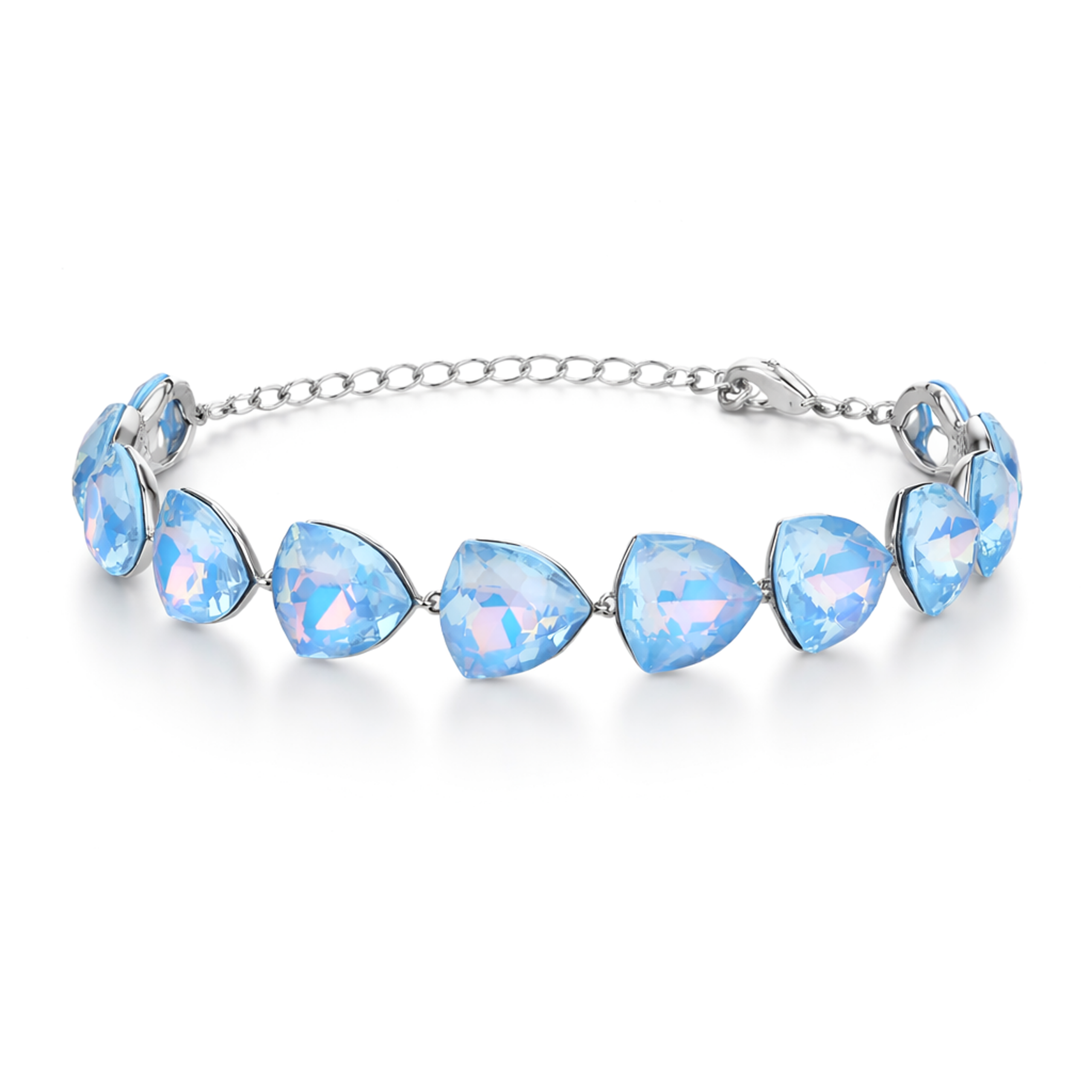 Crystal crystal adjustable bracelet — variable colour - Sky Blue
