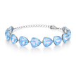 Crystal crystal adjustable bracelet — variable colour - Sky Blue