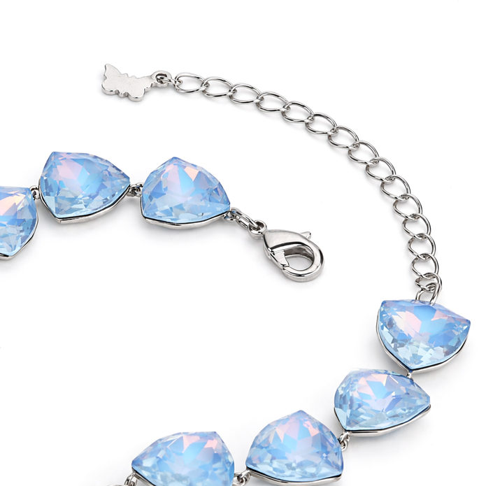 Crystal crystal adjustable bracelet — variable colour - Sky Blue