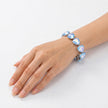 Crystal crystal adjustable bracelet — variable colour - Sky Blue
