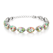 Oval-cut crystal adjustable bracelet — variable colour - Multi-Color