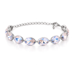 Oval-cut crystal adjustable bracelet — variable colour - Aurora