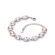 Oval-cut crystal adjustable bracelet — variable colour - Aurora