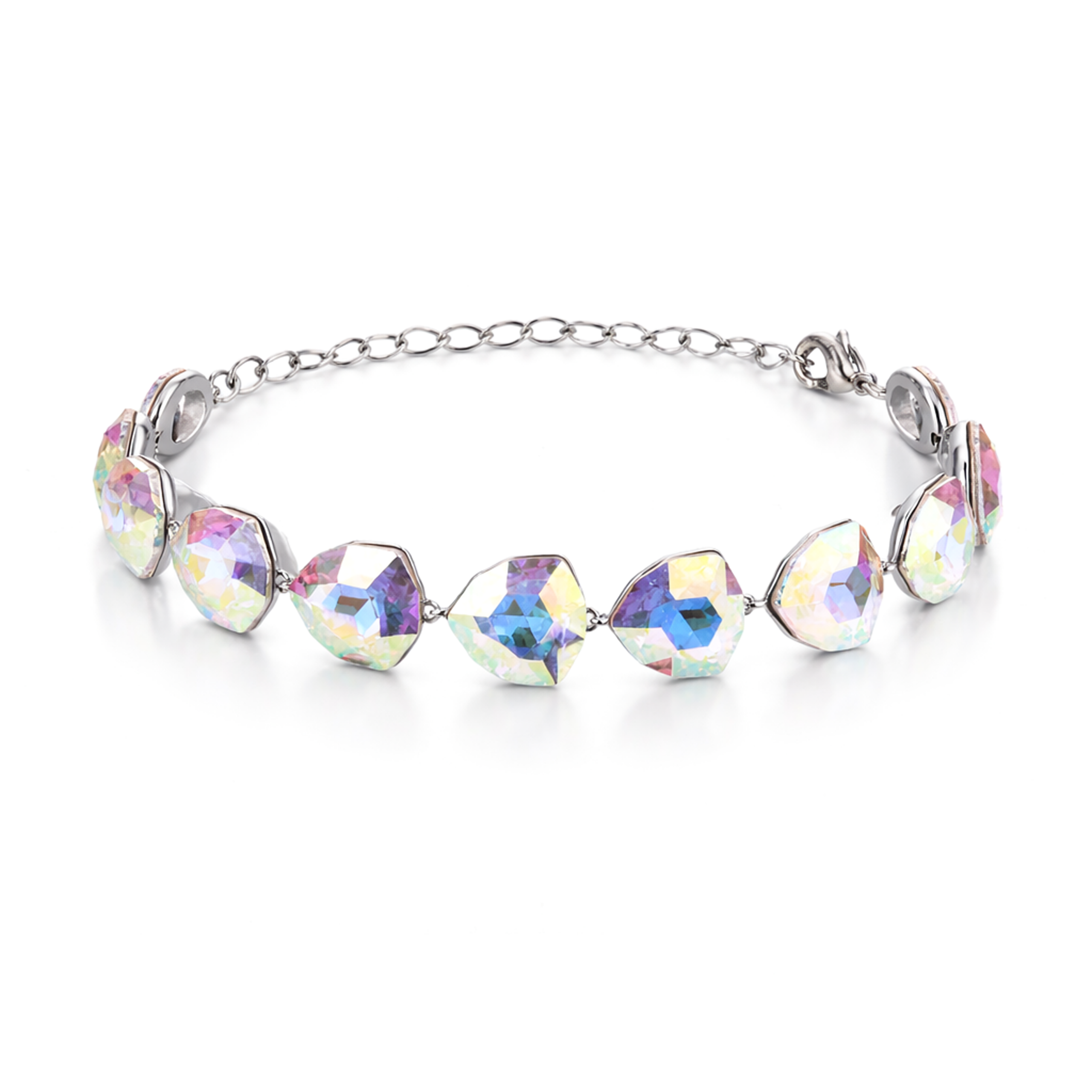 Crystal crystal adjustable bracelet — variable colour - Aurora