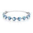 Rivoli crystal adjustable bracelet — variable colour - Aqua Blue