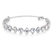 Pear-cut crystal adjustable bracelet — variable colour - Clear