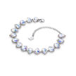 Pear-cut crystal adjustable bracelet — variable colour - Clear