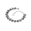Pear-cut crystal adjustable bracelet — variable colour - Gunmetal