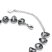 Pear-cut crystal adjustable bracelet — variable colour - Gunmetal