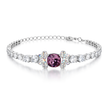 Crystal crystal tennis bracelet — variable colour - Plum