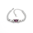 Crystal crystal tennis bracelet — variable colour - Plum