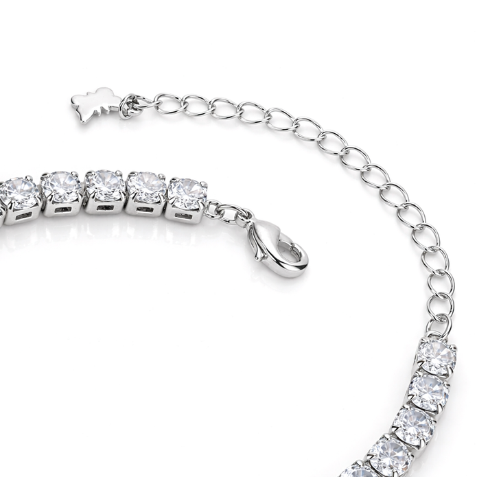 Crystal crystal tennis bracelet — variable colour - Plum