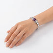 Crystal crystal tennis bracelet — variable colour - Plum