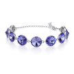 Rivoli crystal adjustable bracelet — variable colour - Violet