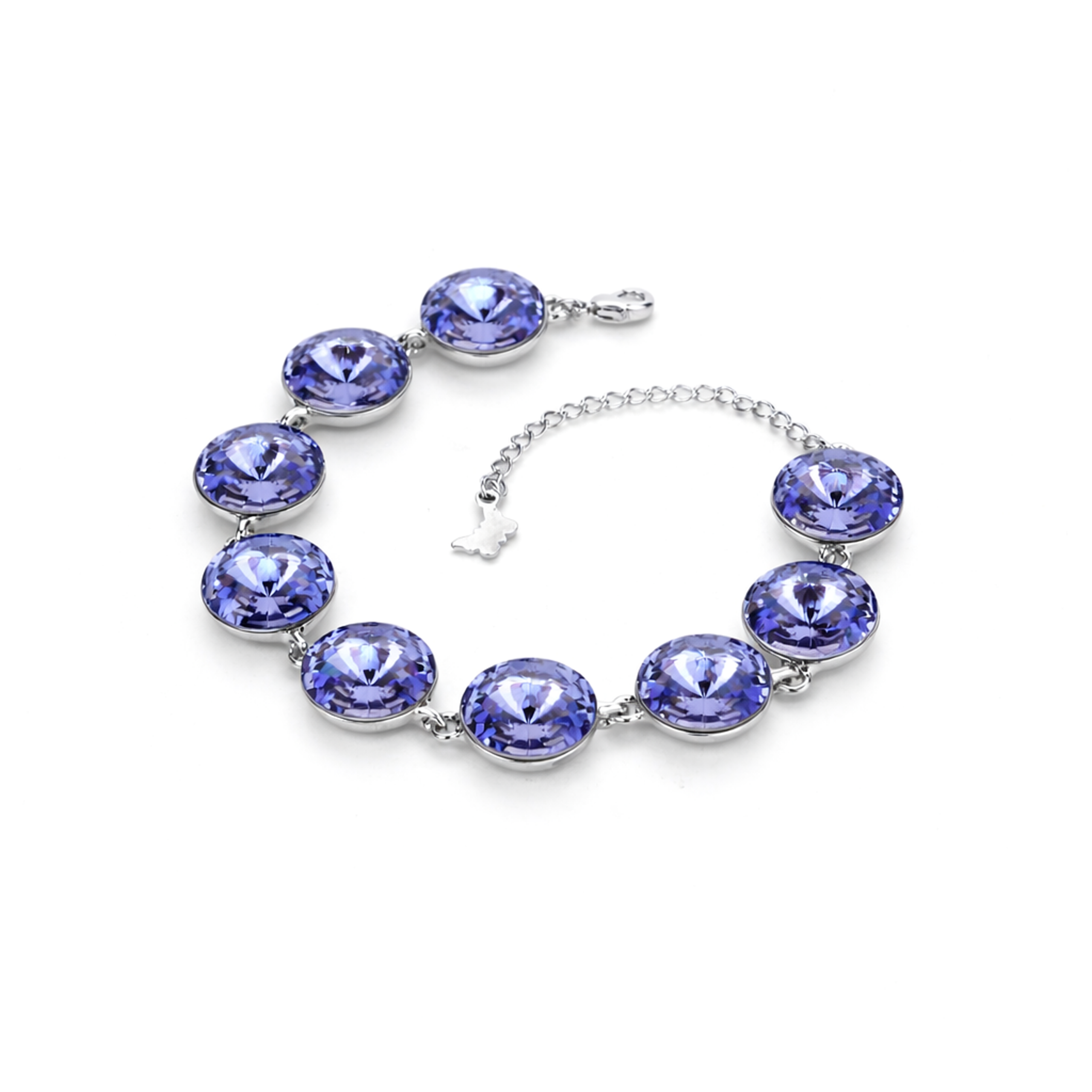 Rivoli crystal adjustable bracelet — variable colour - Violet