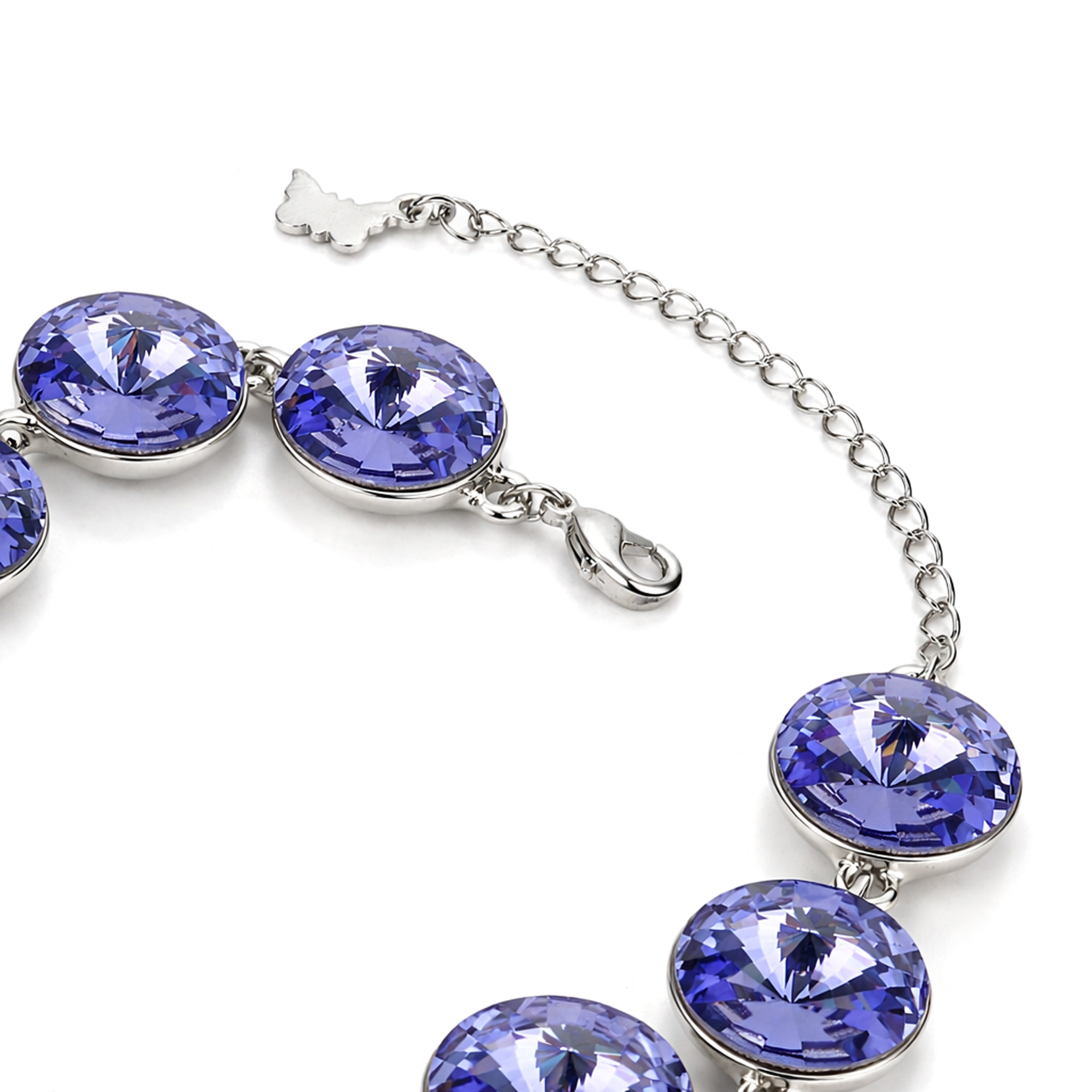 Rivoli crystal adjustable bracelet — variable colour - Violet