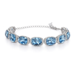 Crystal crystal tennis bracelet — variable colour - Aqua Blue