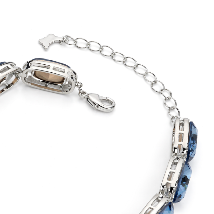 Crystal crystal tennis bracelet — variable colour - Aqua Blue