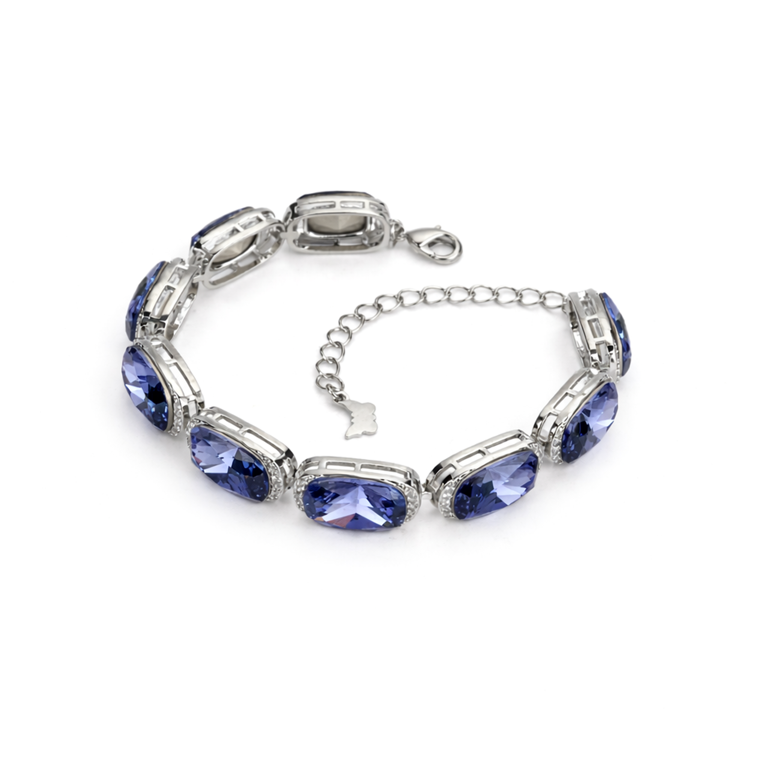 Crystal crystal tennis bracelet — variable colour - Violet