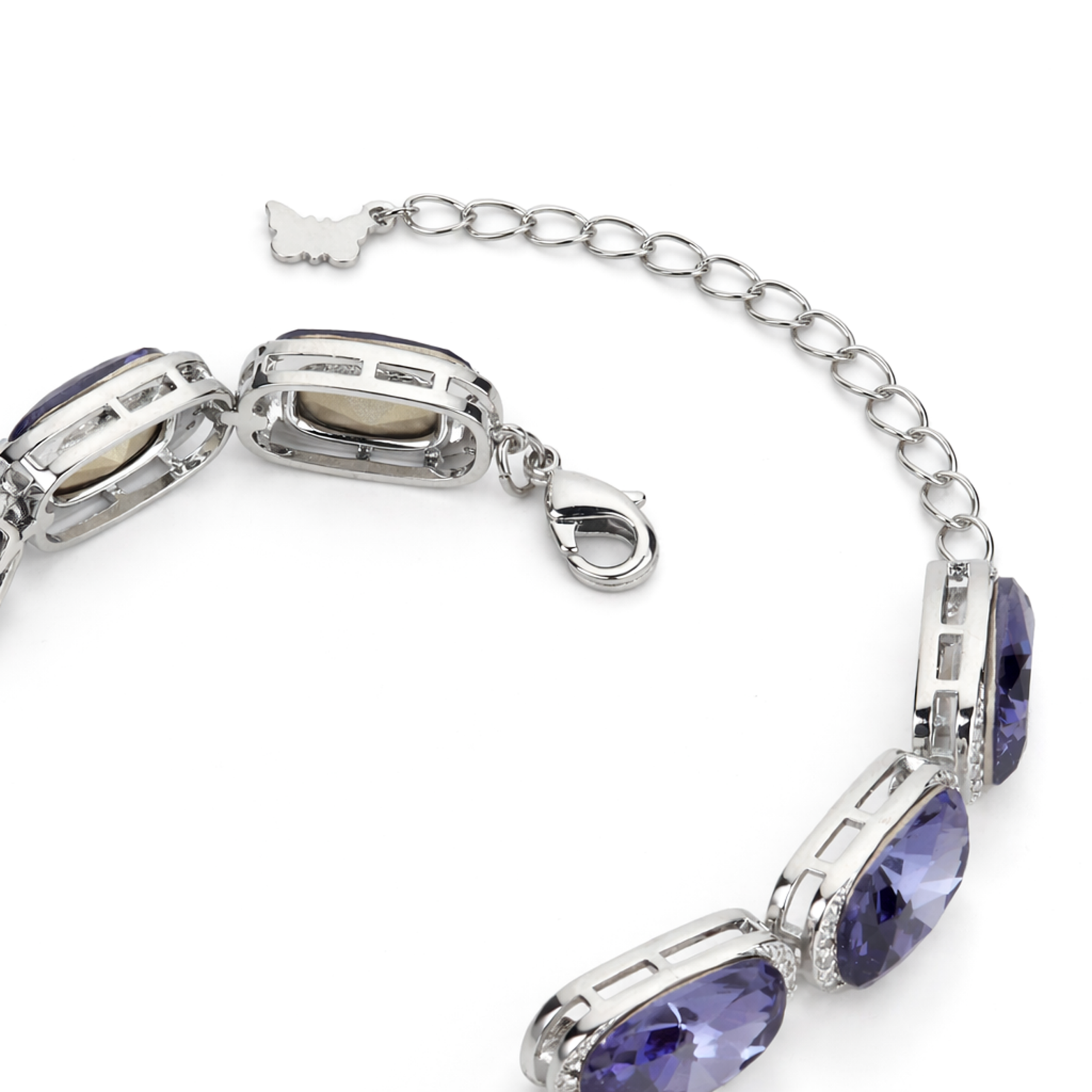 Crystal crystal tennis bracelet — variable colour - Violet