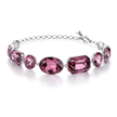 Crystal crystal adjustable bracelet — variable colour - Plum