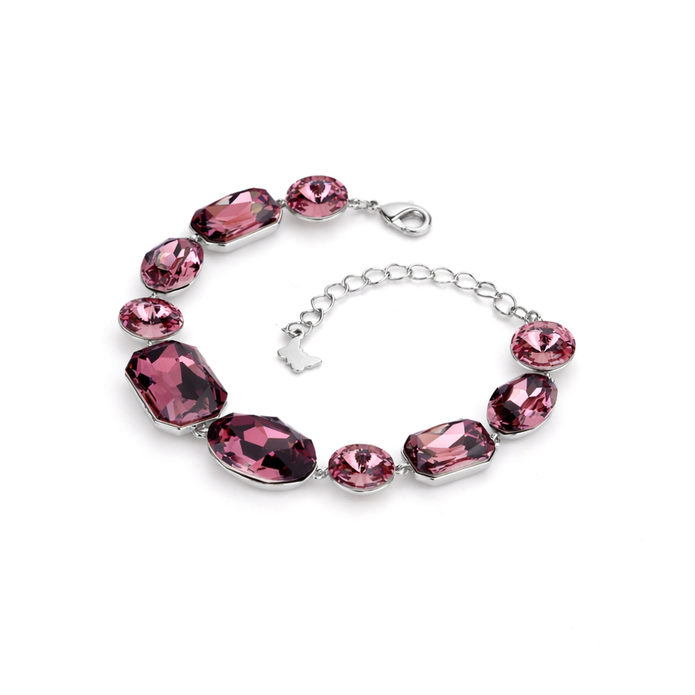 Crystal crystal adjustable bracelet — variable colour - Plum