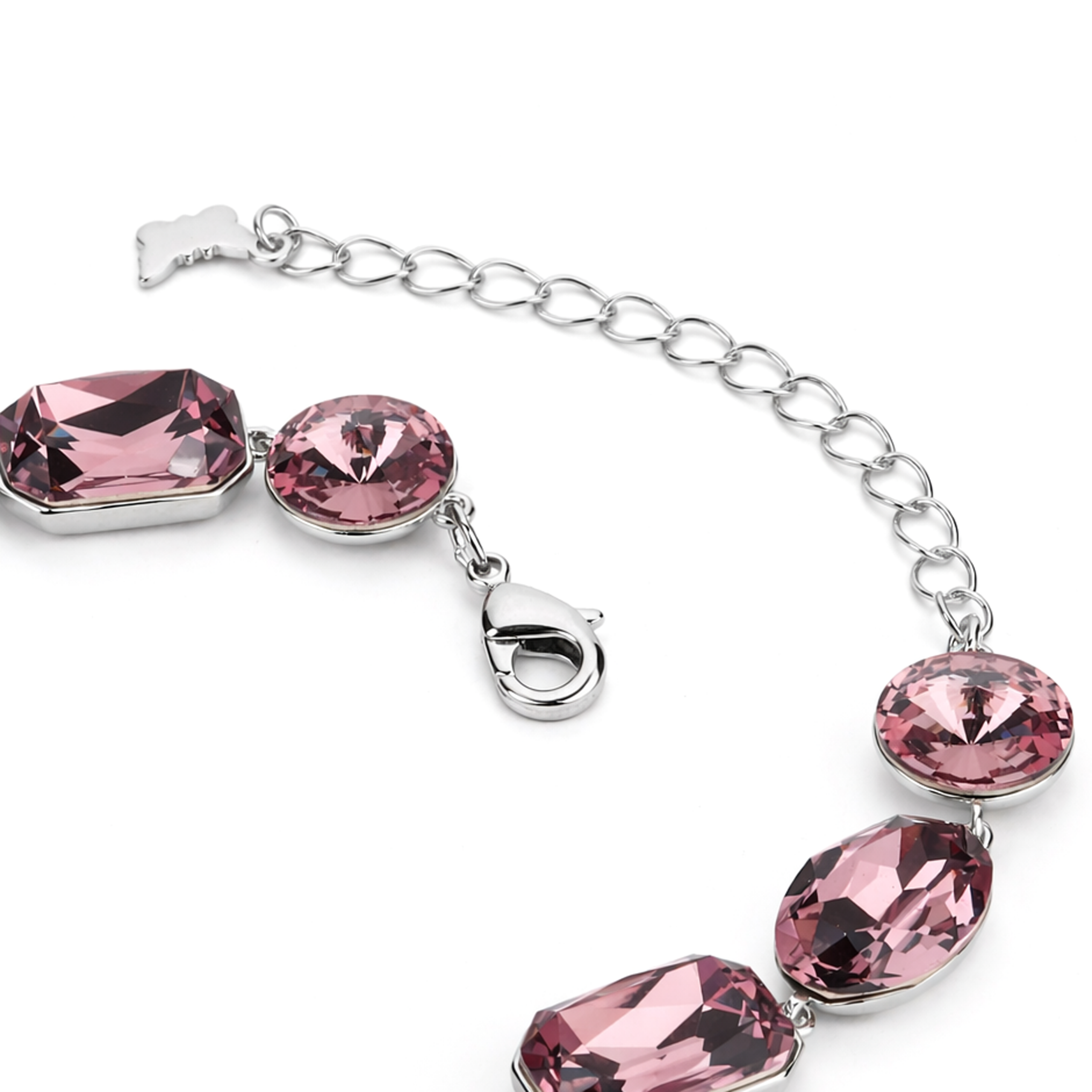 Crystal crystal adjustable bracelet — variable colour - Plum