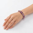 Crystal crystal adjustable bracelet — variable colour - Plum