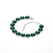 Cushion-cut crystal adjustable bracelet — variable colour - Emerald Green