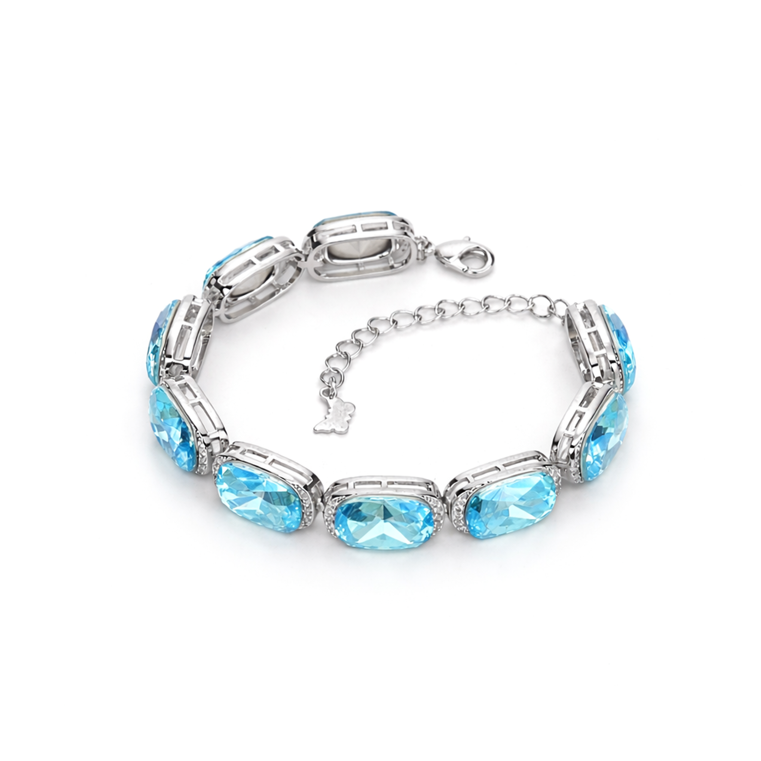 Crystal crystal tennis bracelet — variable colour - Sky Blue