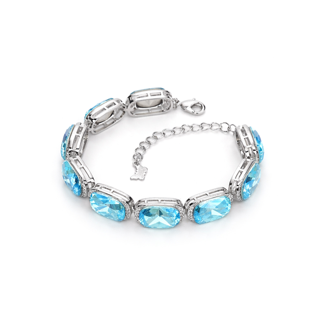 Crystal crystal tennis bracelet — variable colour - Sky Blue