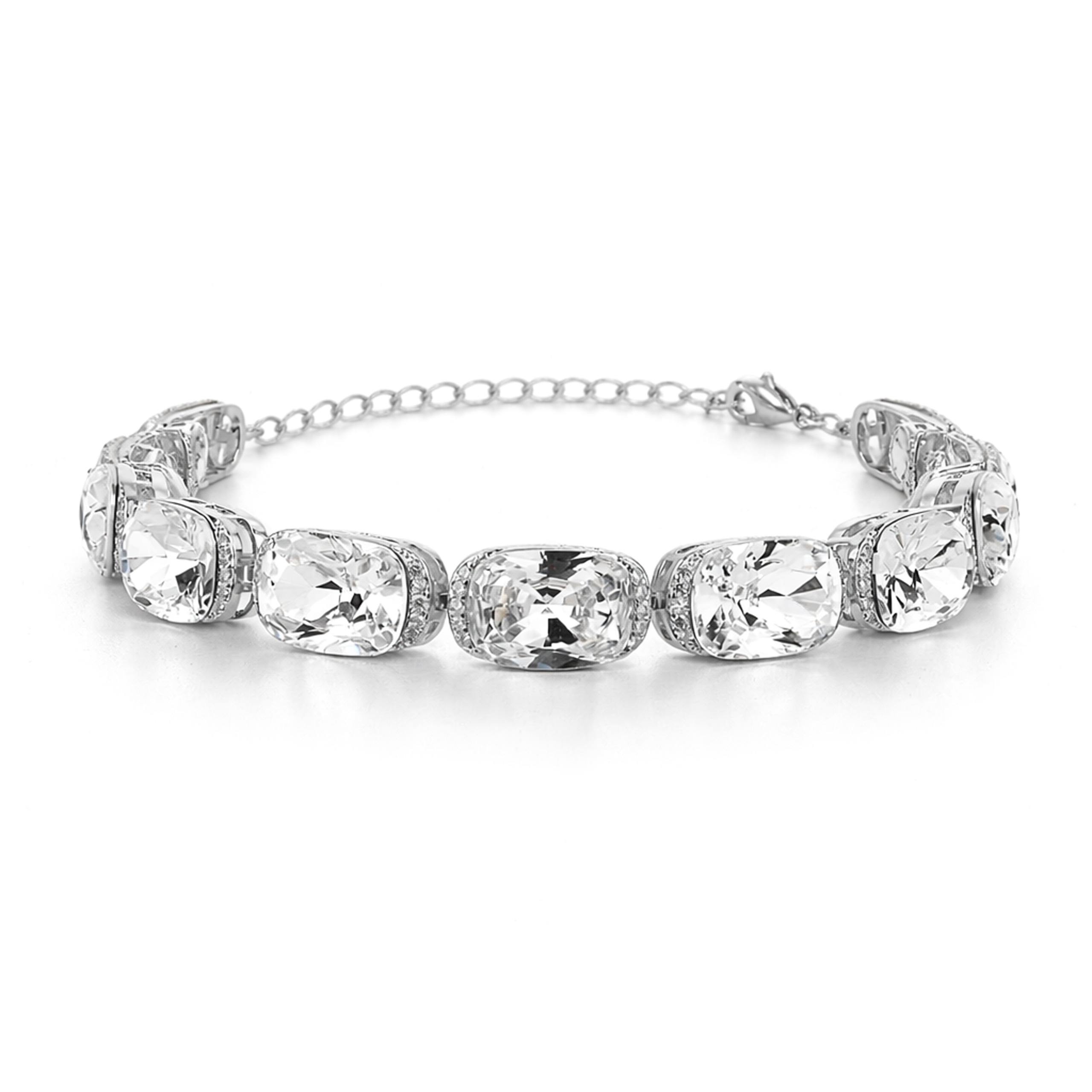 Crystal crystal tennis bracelet — variable colour - Clear