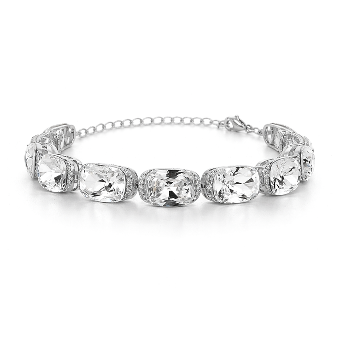 Crystal crystal tennis bracelet — variable colour - Clear