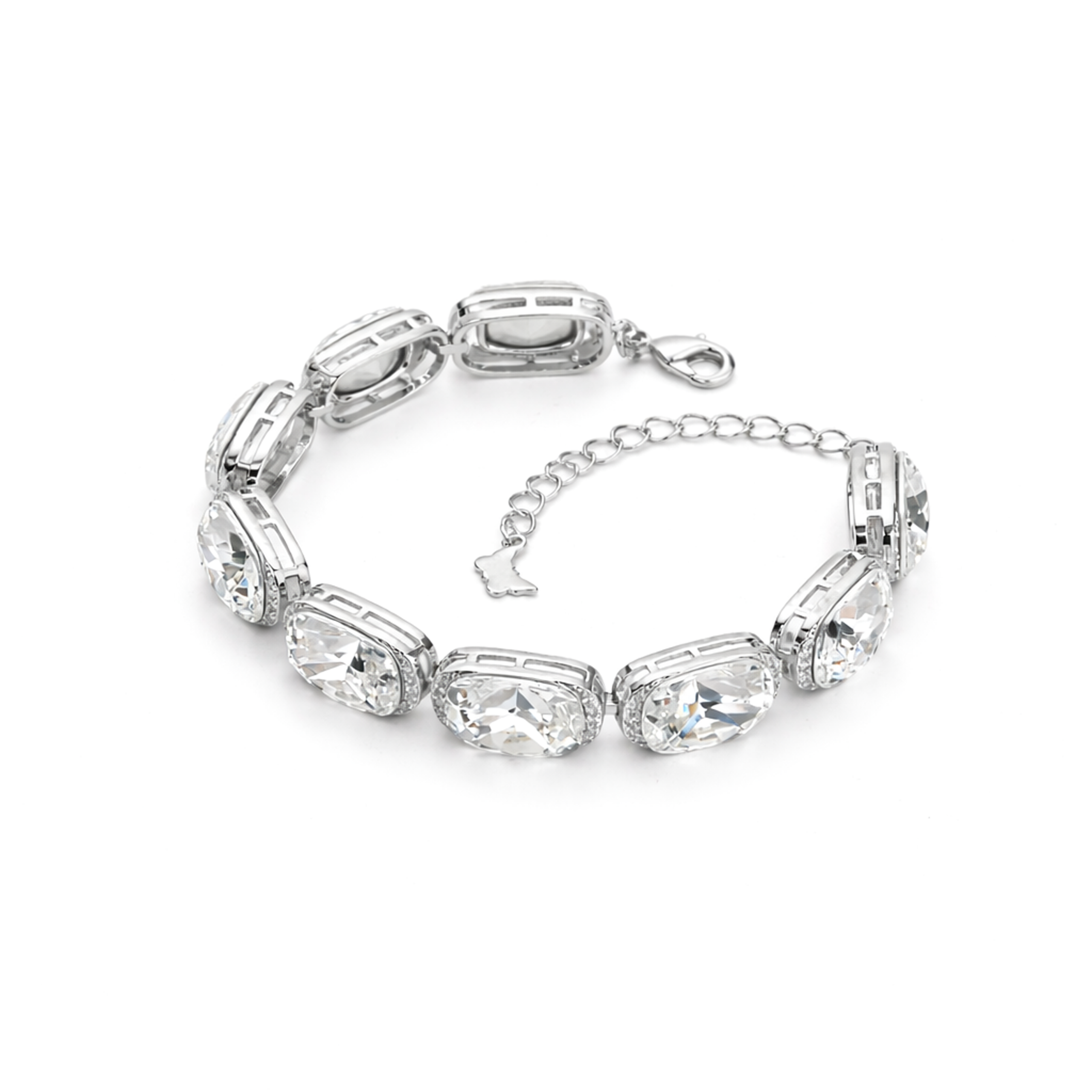 Crystal crystal tennis bracelet — variable colour - Clear