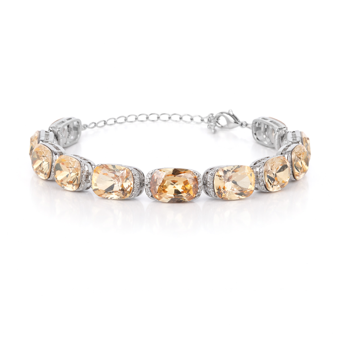 Crystal crystal tennis bracelet — variable colour - Citrine