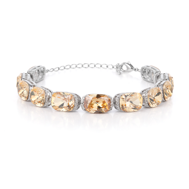 Crystal crystal tennis bracelet — variable colour - Citrine