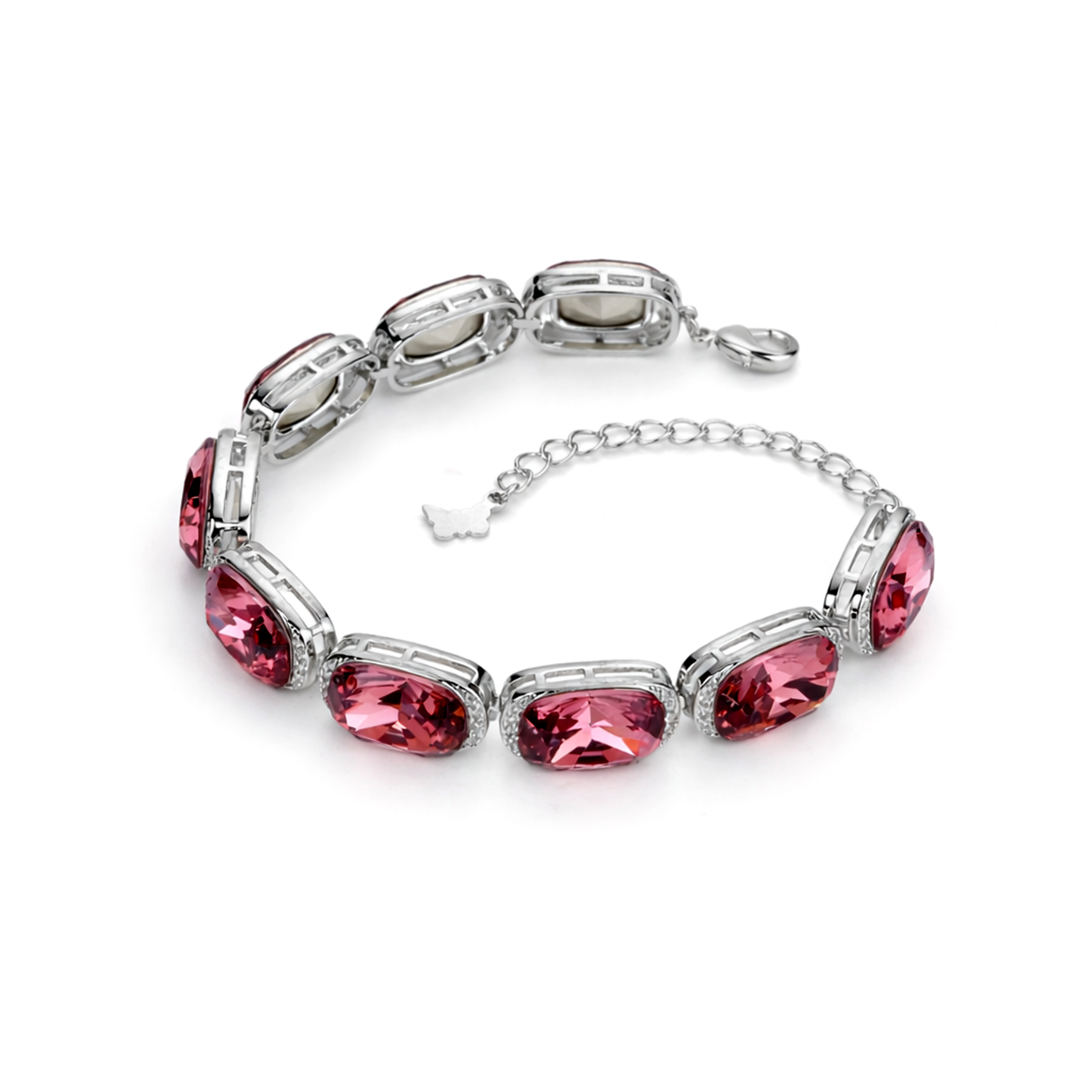Crystal crystal tennis bracelet — variable colour - Mauve