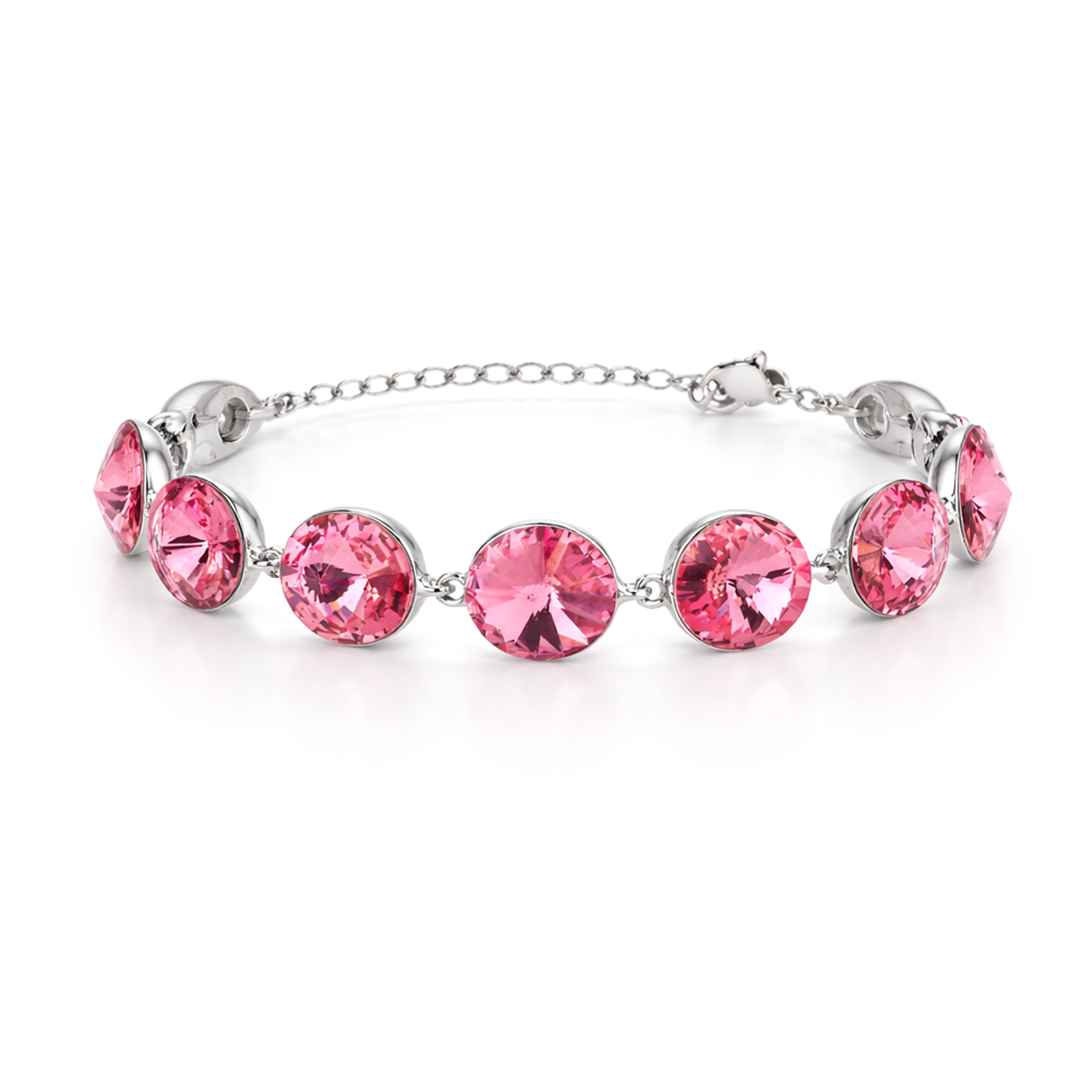 Rivoli crystal adjustable bracelet — variable colour - Fuchsia